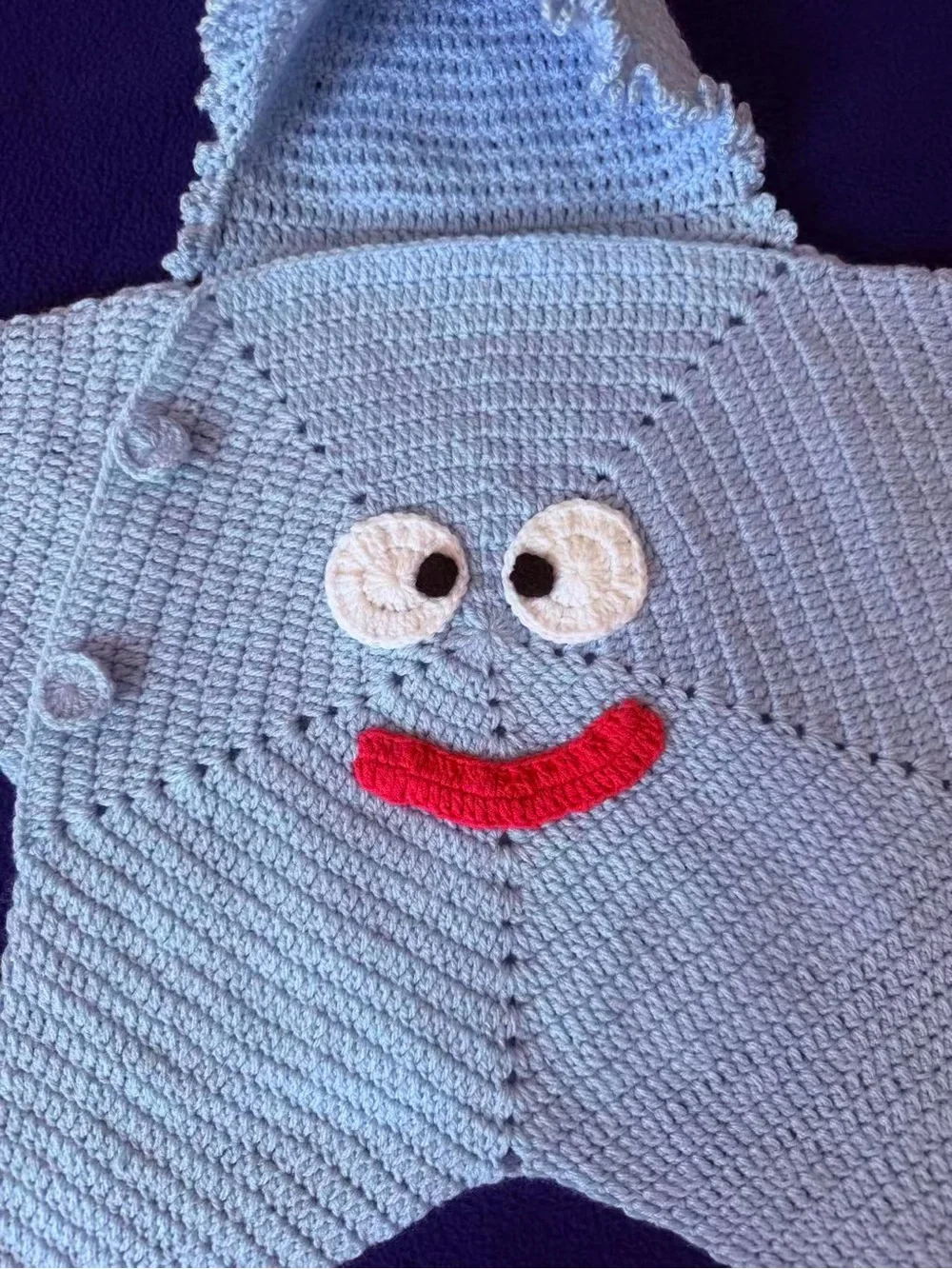 Crochet baby star Cocoon- sleeping bag with hood